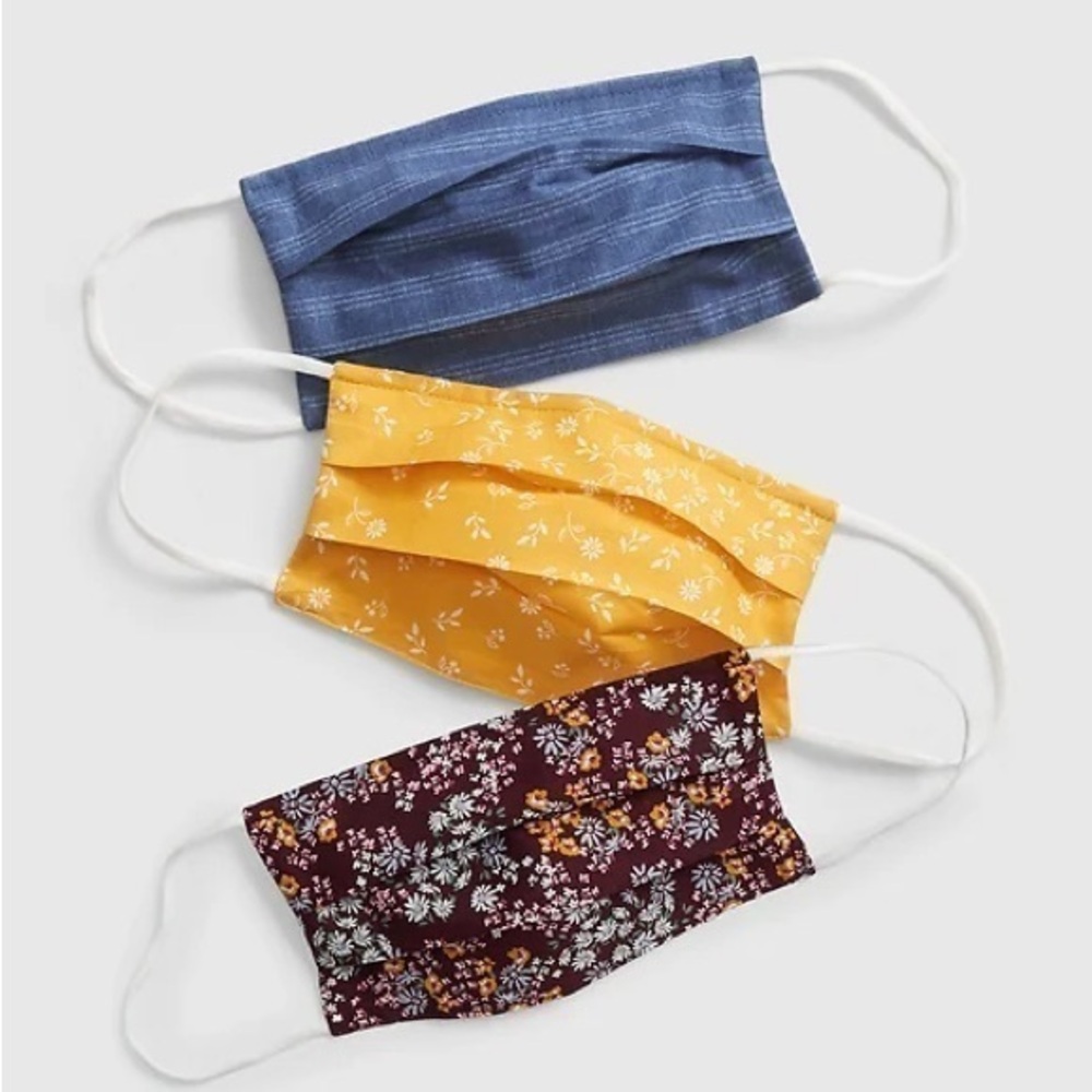 The Gap Floral Face Mask Set - Blue, Yellow, and Brown